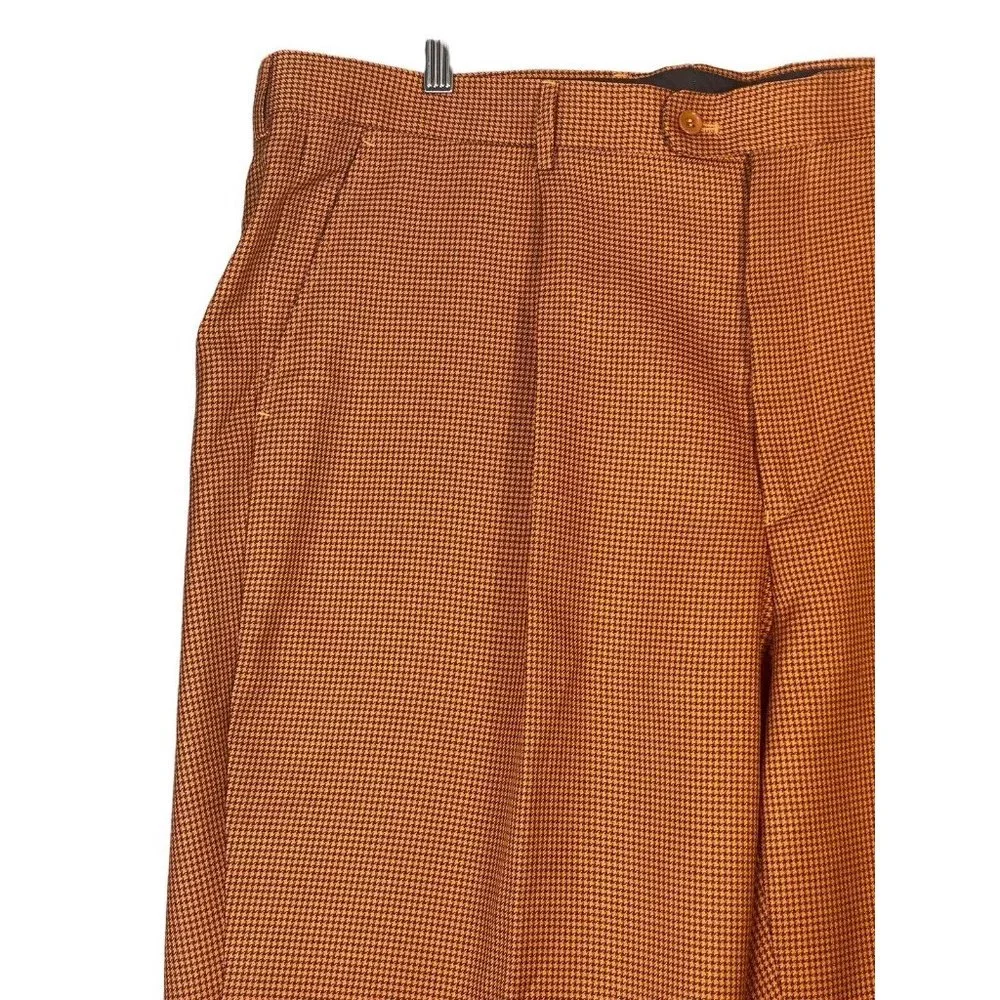 Giorgio Inserti Mens Dress Pants Pleated Copper Brown‎ P05144 Size 44